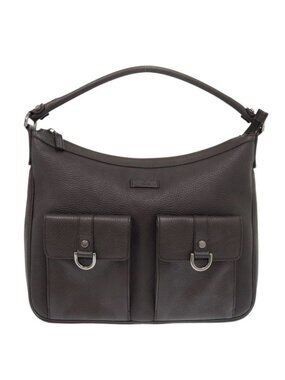 Gucci one Shoulder Bag Leather Dark Brown Handbag 1175